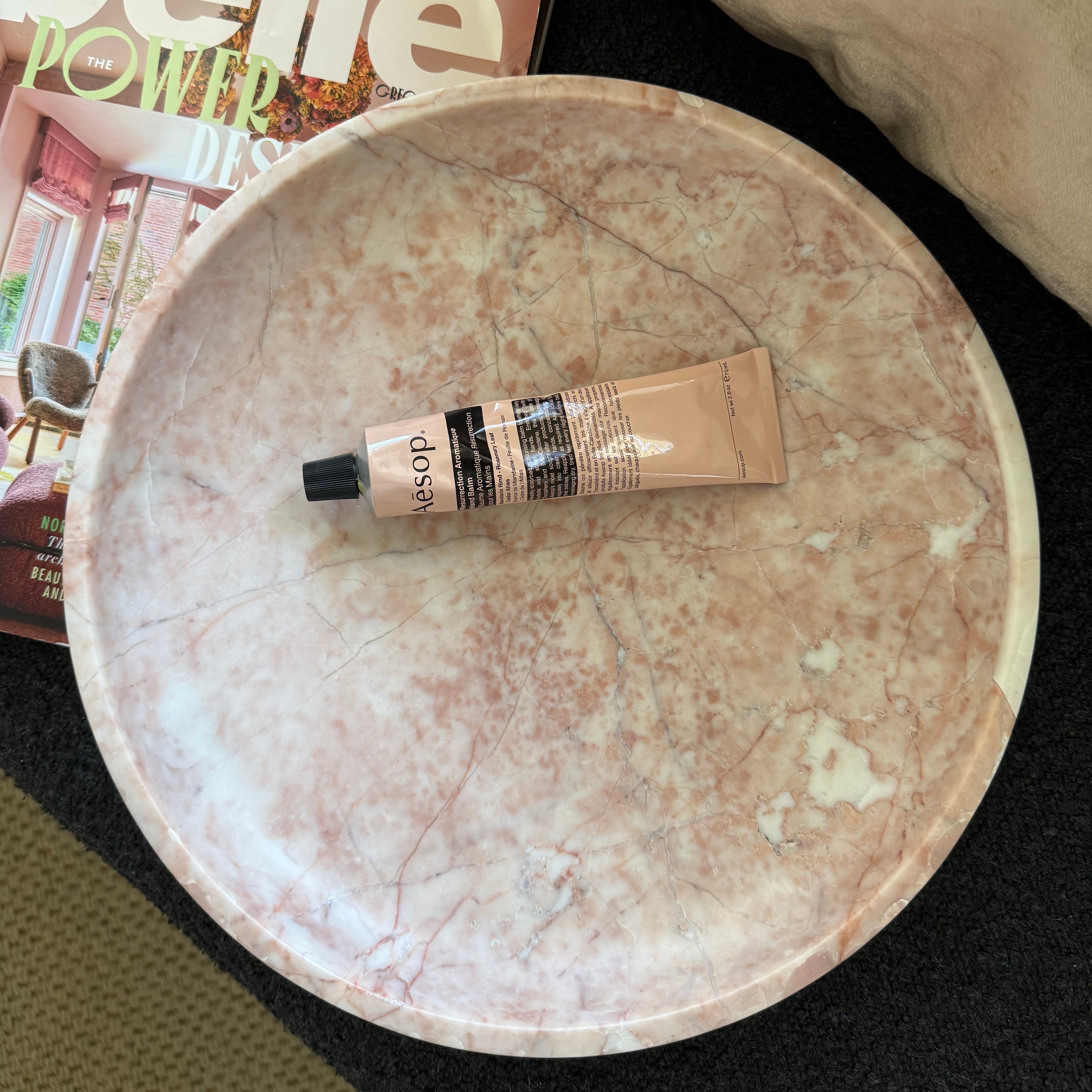 Laurent XL Marble Bowl | Cream Rose Marble
