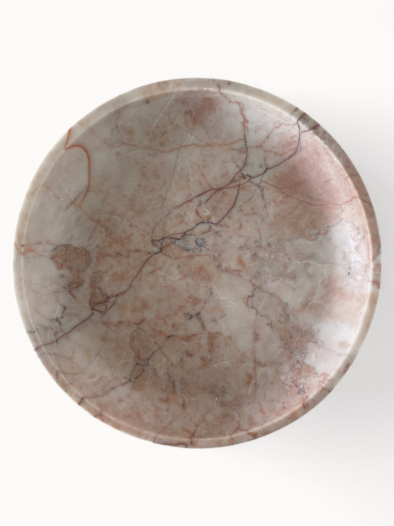 Laurent XL Bowl | Cream Rose Marble
