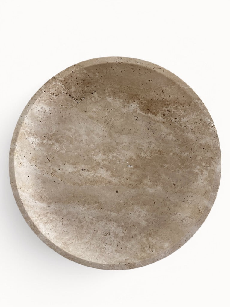 Laurent XL Bowl | Beige Travertine