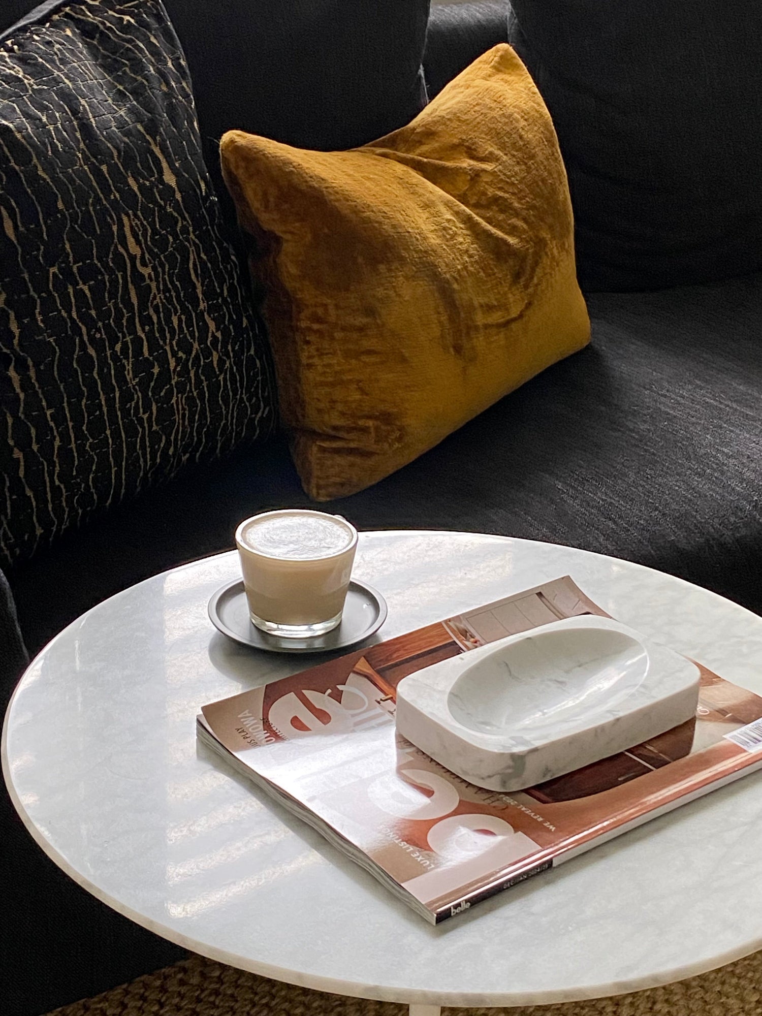 Luxury Cushions lounge marble dish
